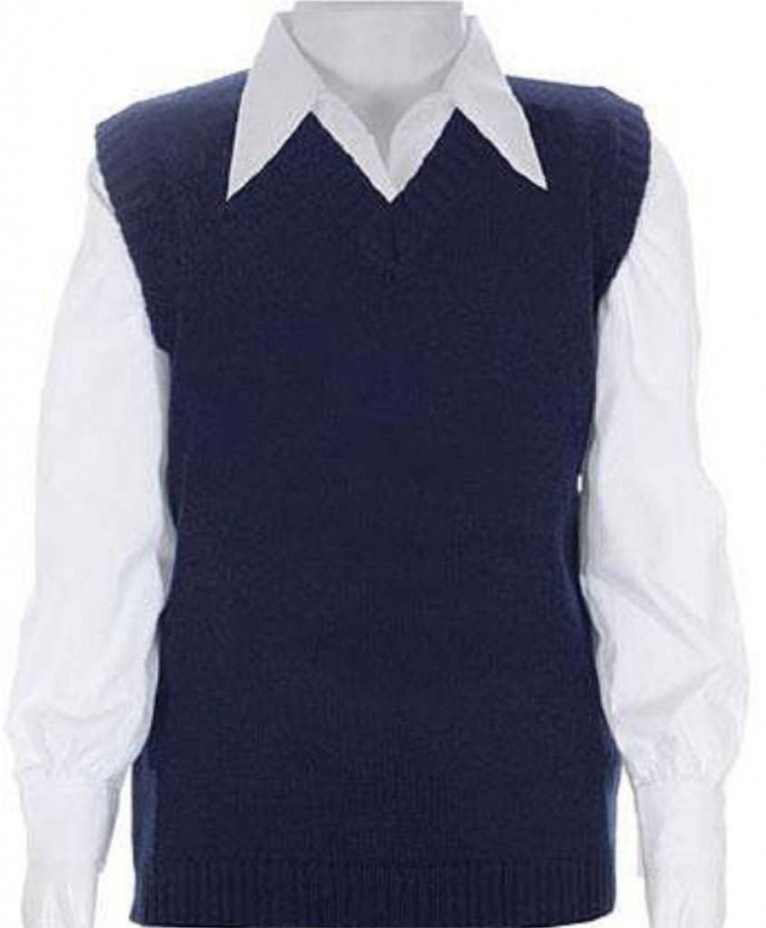 French Toast AntiPill VNeck Sweater Vest Living Word Imprints